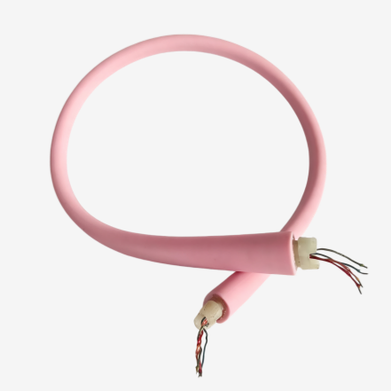 silicone overmolded cable for neckband device